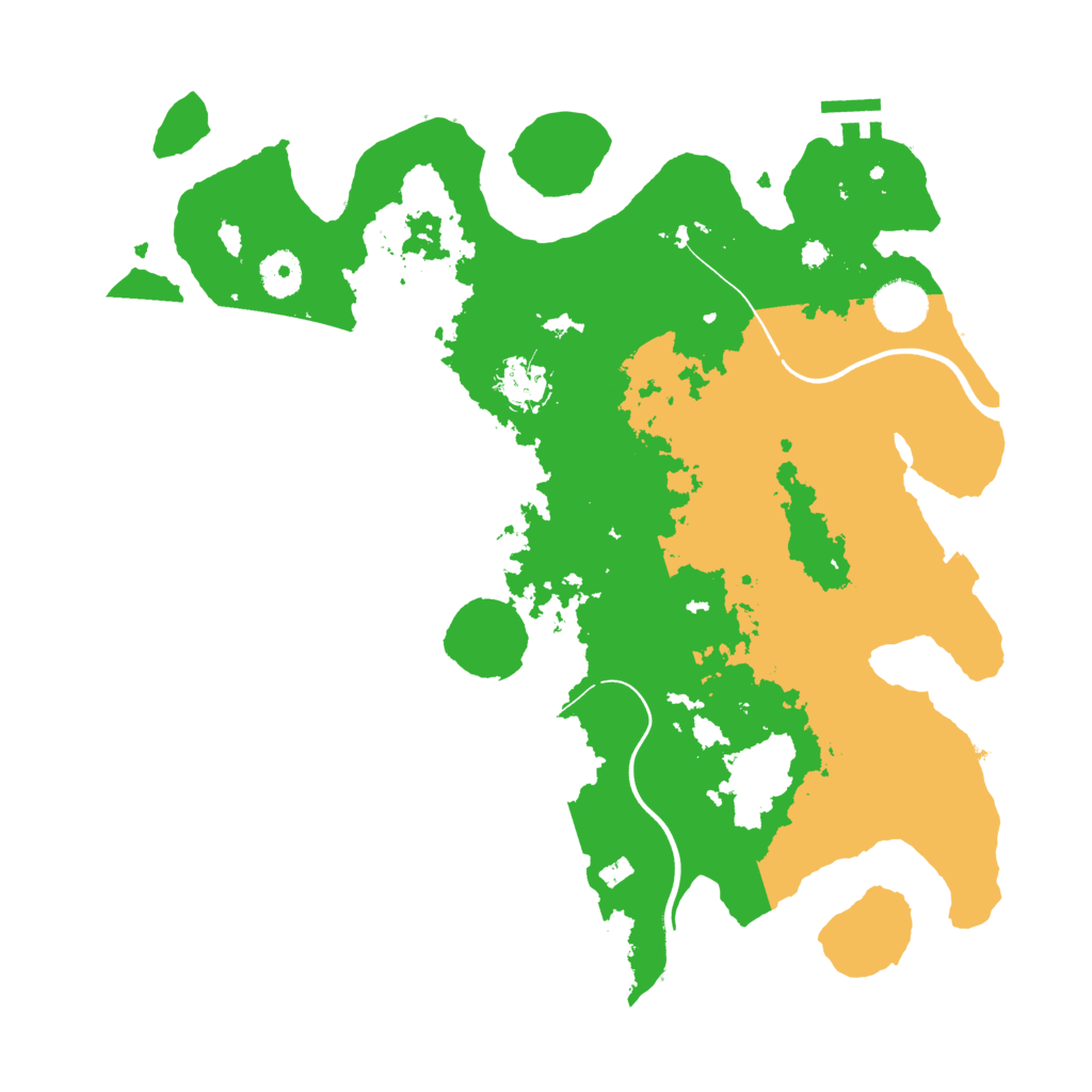 Biome Rust Map: Procedural Map, Size: 3700, Seed: 40096