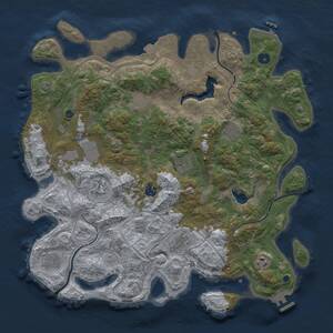 Thumbnail Rust Map: Procedural Map, Size: 4250, Seed: 2130205458, 16 Monuments