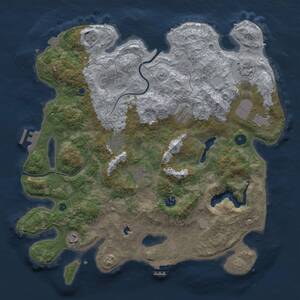 Thumbnail Rust Map: Procedural Map, Size: 4000, Seed: 269967234, 15 Monuments