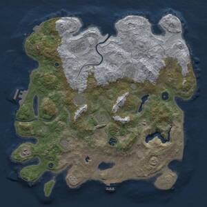 Thumbnail Rust Map: Procedural Map, Size: 4000, Seed: 269967234, 15 Monuments