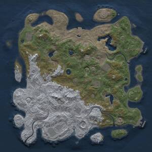 Thumbnail Rust Map: Procedural Map, Size: 4500, Seed: 324591954, 15 Monuments