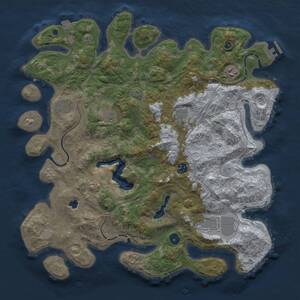 Thumbnail Rust Map: Procedural Map, Size: 4250, Seed: 2085540632, 12 Monuments