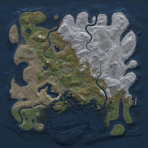 Thumbnail Rust Map: Procedural Map, Size: 4300, Seed: 322412, 14 Monuments