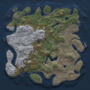 Thumbnail Rust Map: Procedural Map, Size: 4000, Seed: 1542614347, 12 Monuments