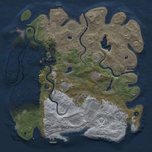 Thumbnail Rust Map: Procedural Map, Size: 4500, Seed: 1676440527, 17 Monuments
