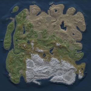 Thumbnail Rust Map: Procedural Map, Size: 4500, Seed: 1676440527, 17 Monuments