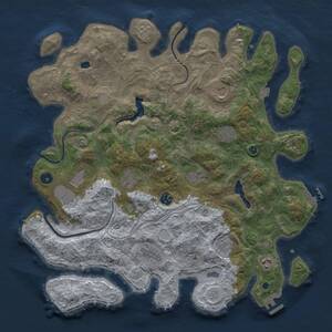 Thumbnail Rust Map: Procedural Map, Size: 4250, Seed: 203392089, 16 Monuments