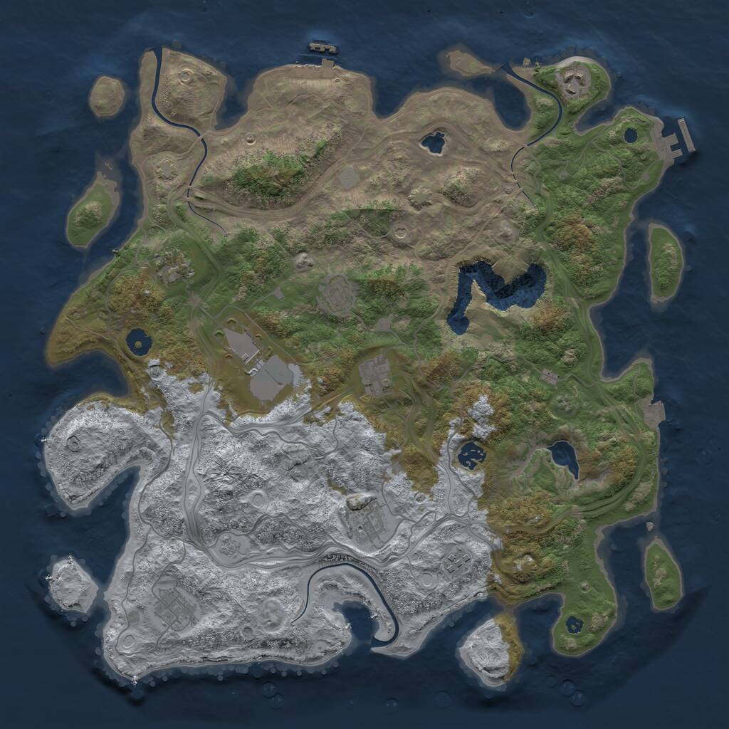 Rust Map: Procedural Map, Size: 4250, Seed: 32295493, 15 Monuments