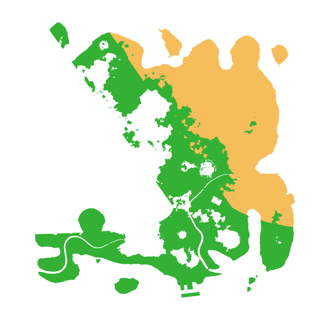 Biome Rust Map: Procedural Map, Size: 3500, Seed: 498478411