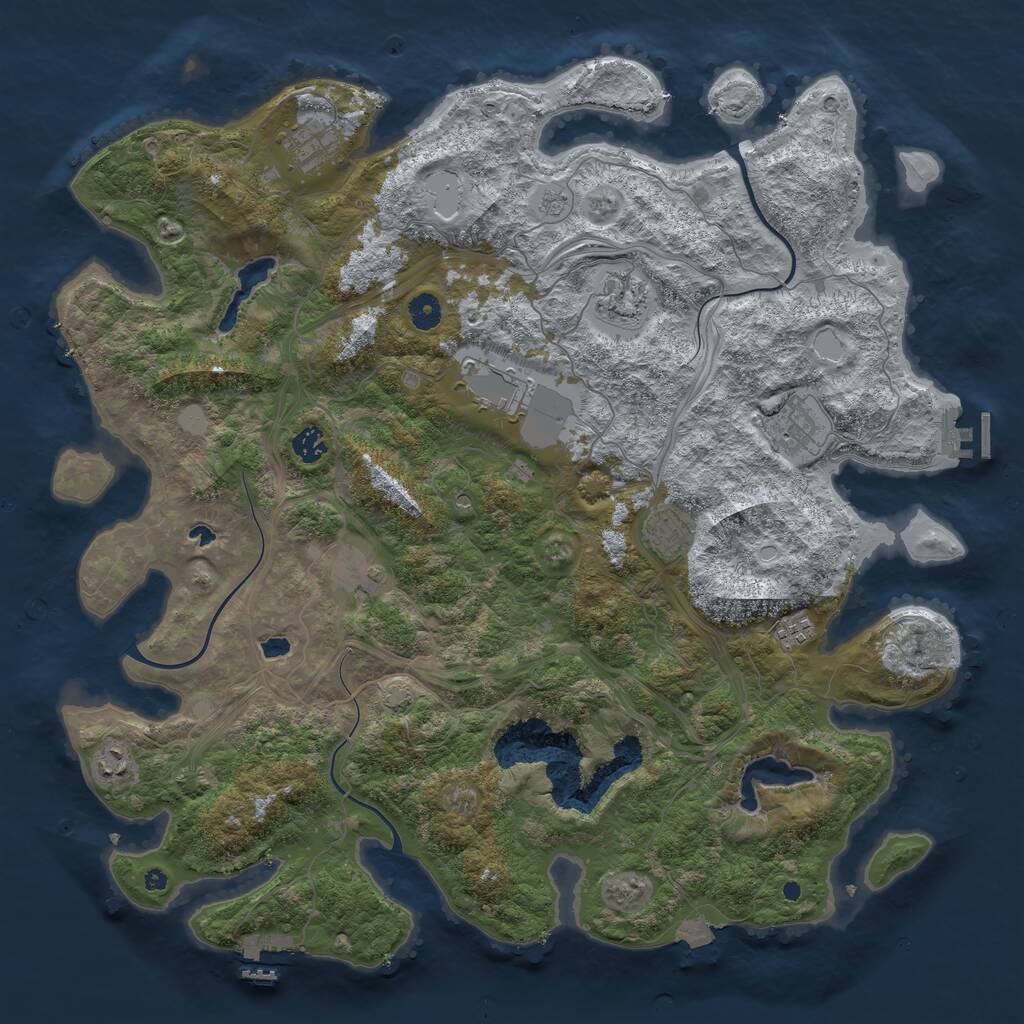 Rust Map: Procedural Map, Size: 4500, Seed: 1482141718, 15 Monuments