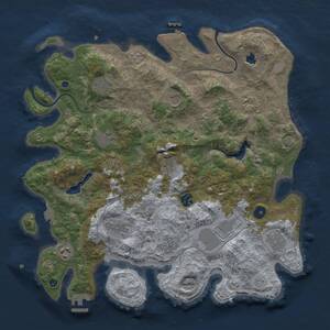 Thumbnail Rust Map: Procedural Map, Size: 4000, Seed: 1530115153, 17 Monuments