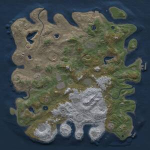 Thumbnail Rust Map: Procedural Map, Size: 4500, Seed: 437895905, 17 Monuments