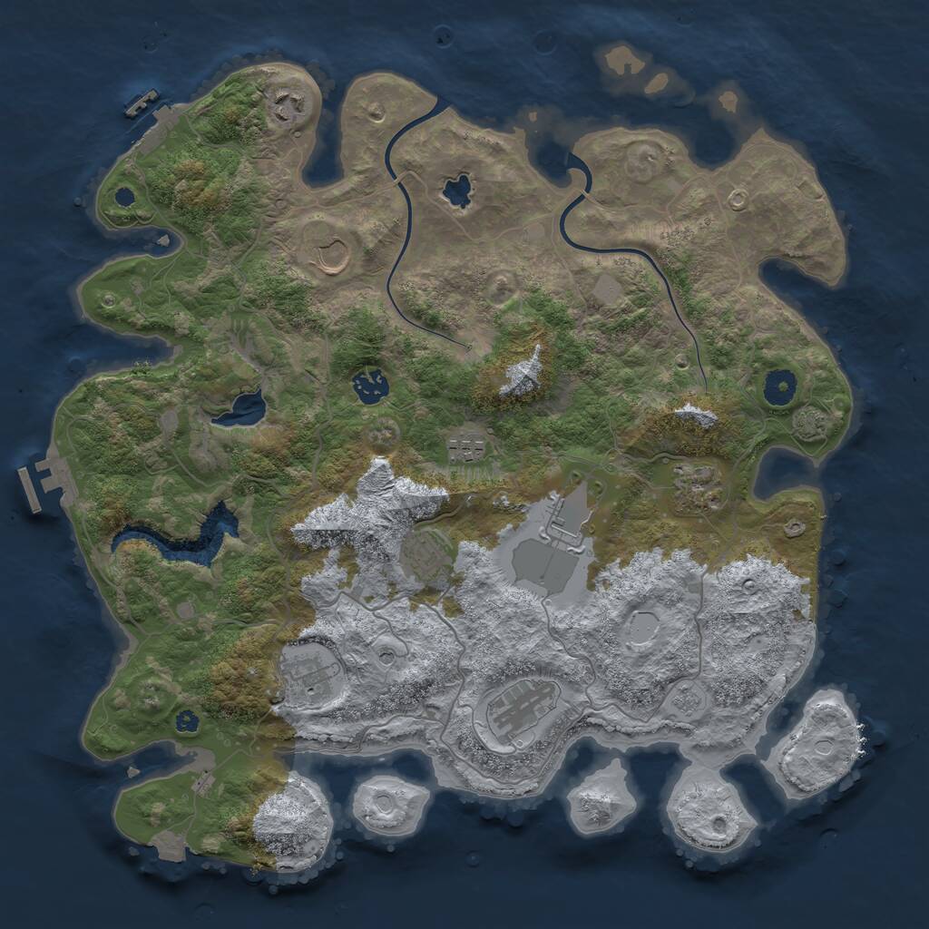 Rust Map: Procedural Map, Size: 4000, Seed: 5417574, 15 Monuments