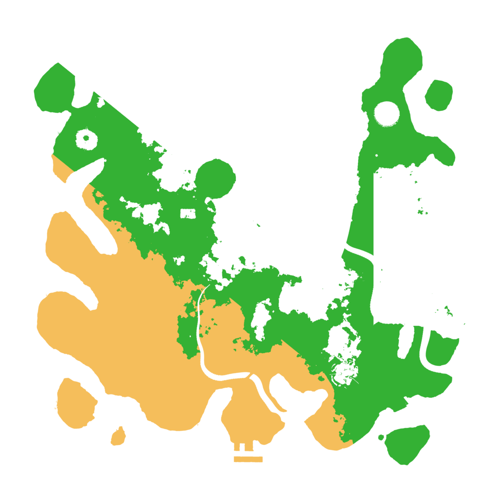 Biome Rust Map: Procedural Map, Size: 3500, Seed: 274547405