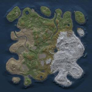 Thumbnail Rust Map: Procedural Map, Size: 3500, Seed: 454324416, 12 Monuments