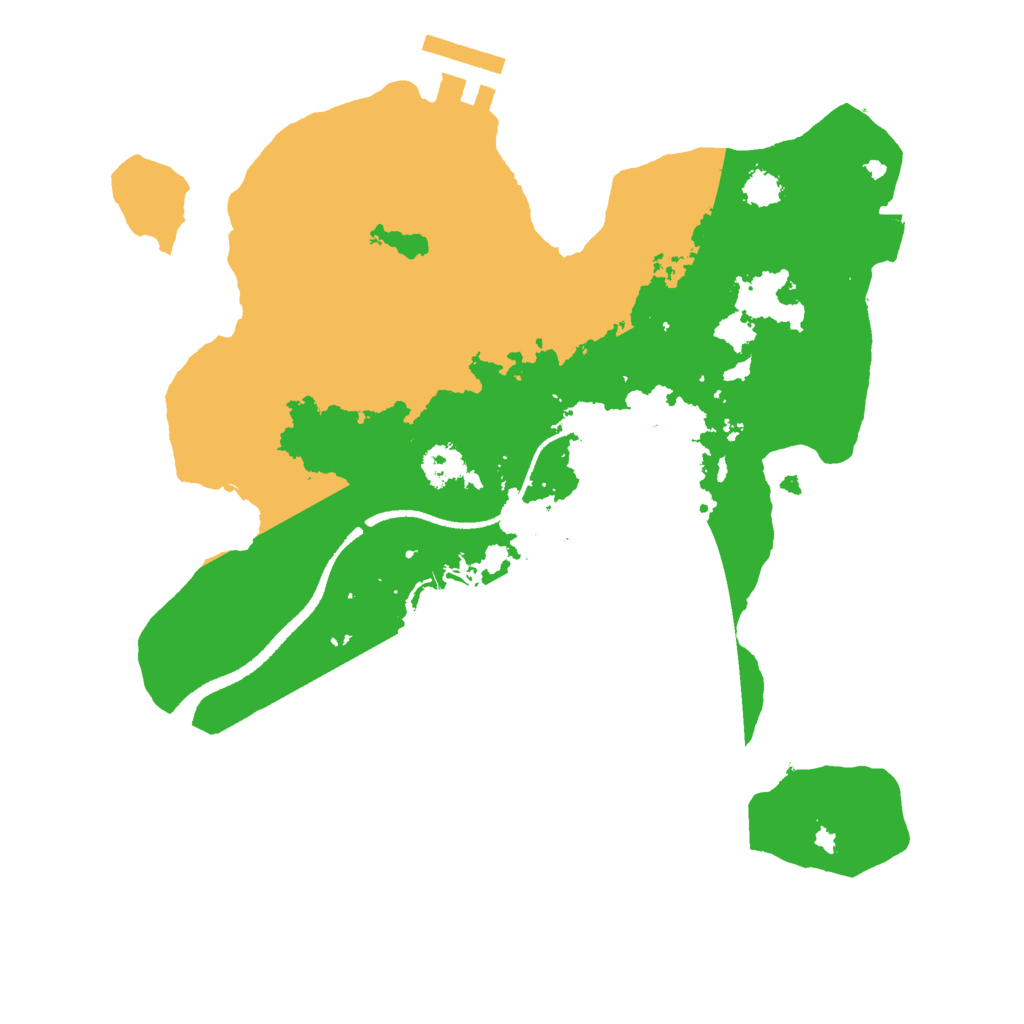 Biome Rust Map: Procedural Map, Size: 2500, Seed: 1086616702