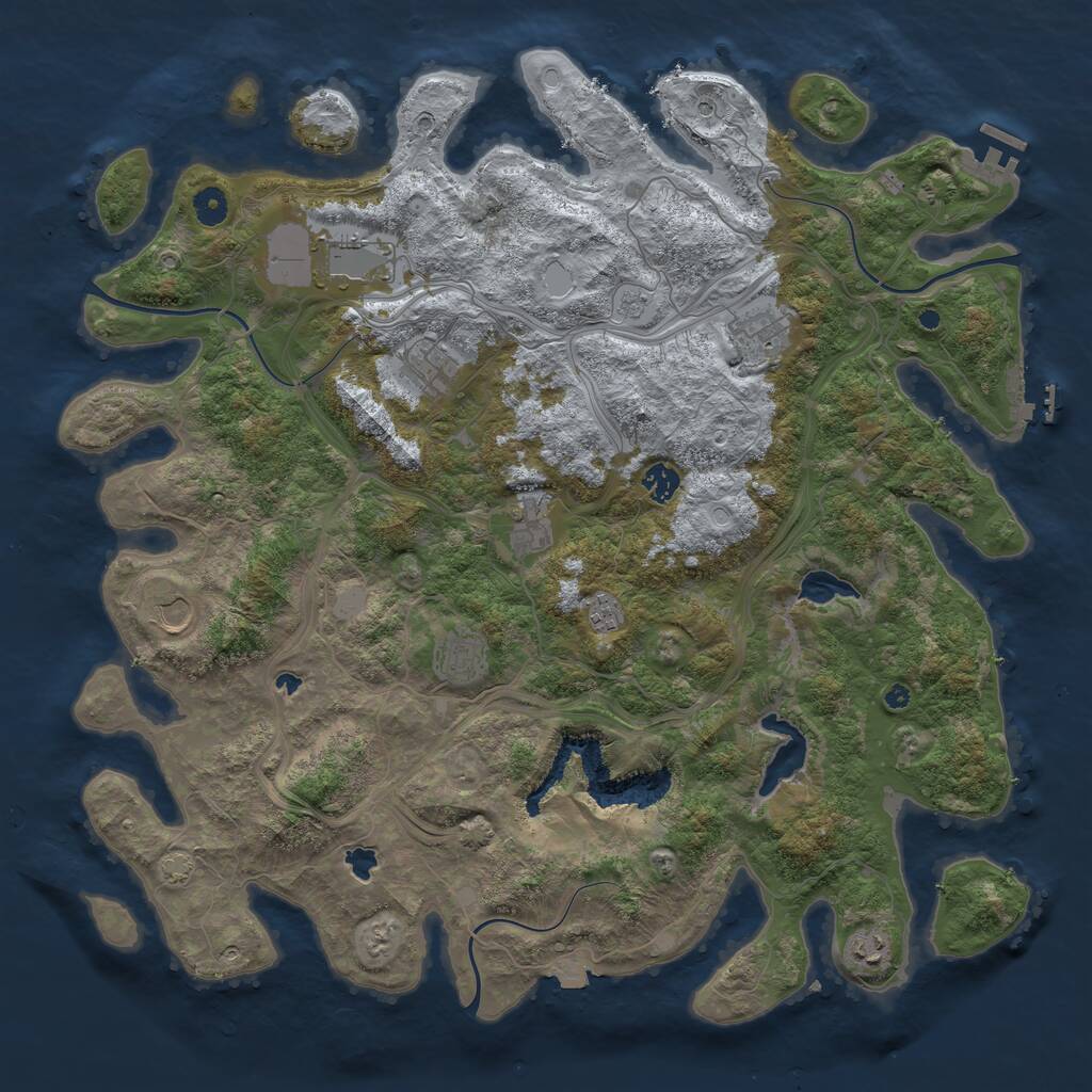 Rust Map: Procedural Map, Size: 4500, Seed: 1741553586, 15 Monuments