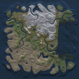 Thumbnail Rust Map: Procedural Map, Size: 4500, Seed: 1741553586, 16 Monuments