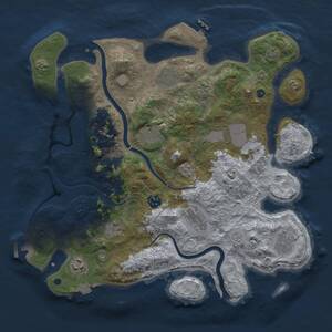 Thumbnail Rust Map: Procedural Map, Size: 3750, Seed: 832049684, 16 Monuments