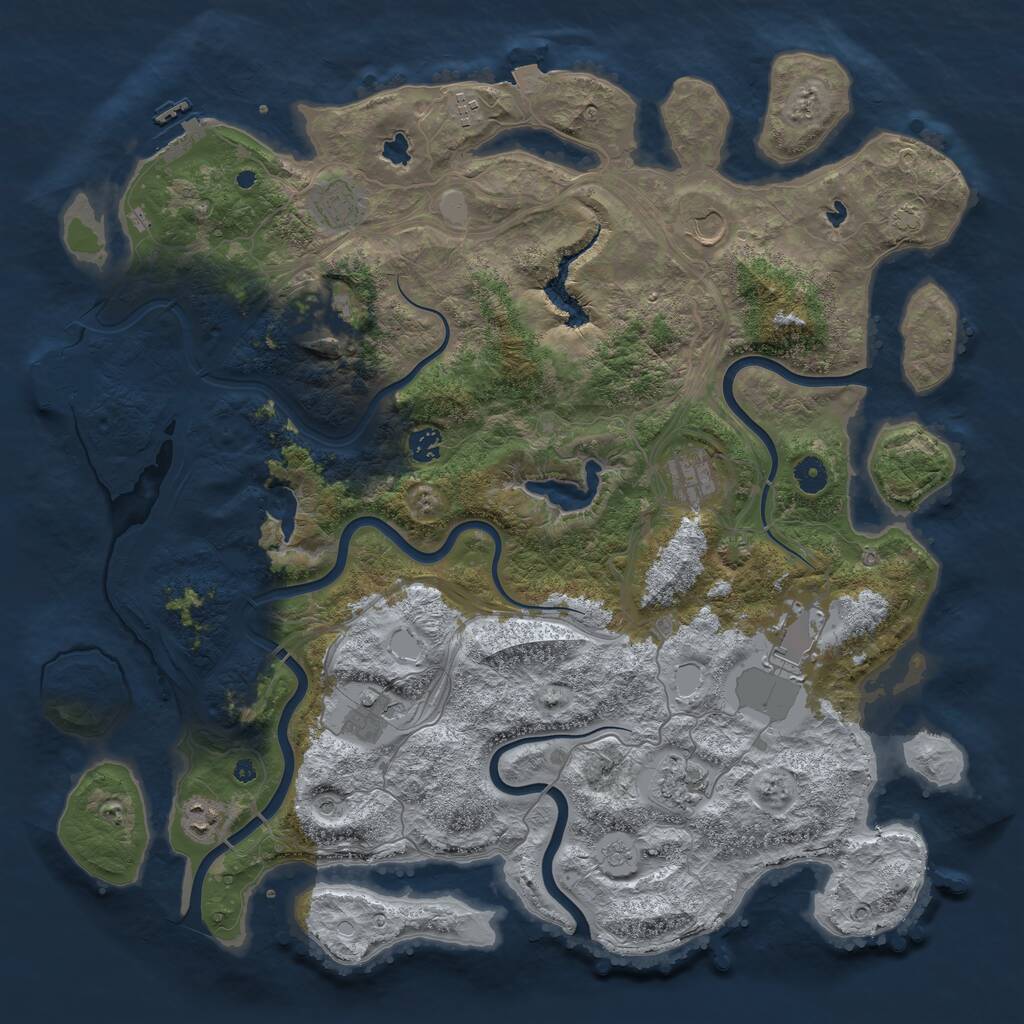 Rust Map: Procedural Map, Size: 4500, Seed: 2002618115, 16 Monuments