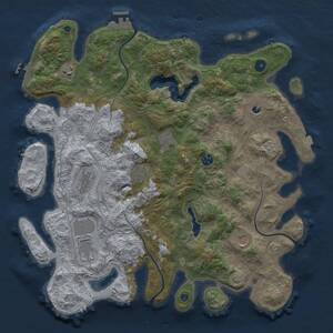 Thumbnail Rust Map: Procedural Map, Size: 4250, Seed: 1662521478, 14 Monuments