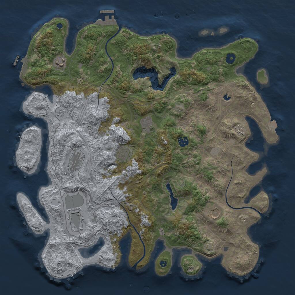 Rust Map: Procedural Map, Size: 4250, Seed: 1662521478, 14 Monuments