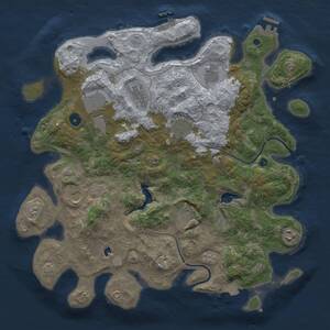 Thumbnail Rust Map: Procedural Map, Size: 4000, Seed: 1954643768, 14 Monuments