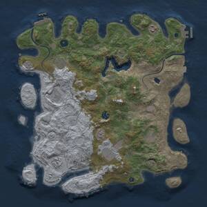 Thumbnail Rust Map: Procedural Map, Size: 4000, Seed: 148145493, 14 Monuments