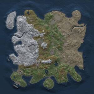 Thumbnail Rust Map: Procedural Map, Size: 3800, Seed: 1943295447, 15 Monuments