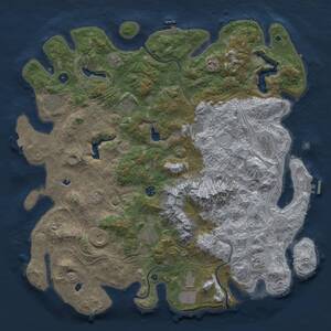 Thumbnail Rust Map: Procedural Map, Size: 5000, Seed: 13489, 17 Monuments