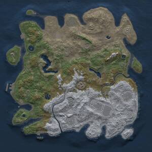 Thumbnail Rust Map: Procedural Map, Size: 4000, Seed: 293819076, 14 Monuments