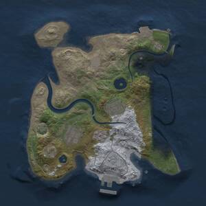 Thumbnail Rust Map: Procedural Map, Size: 2500, Seed: 986406368, 7 Monuments