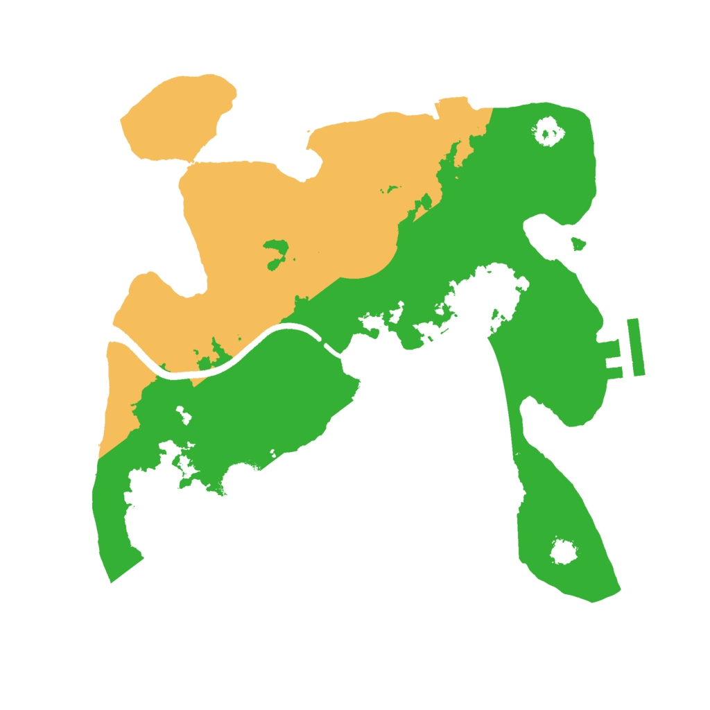 Biome Rust Map: Procedural Map, Size: 2500, Seed: 986406368