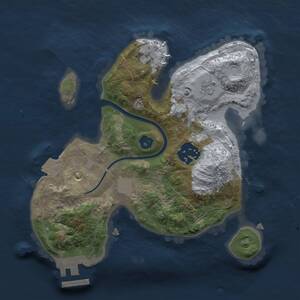 Thumbnail Rust Map: Procedural Map, Size: 2200, Seed: 1993388155, 4 Monuments