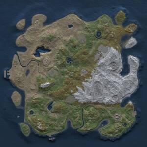 Thumbnail Rust Map: Procedural Map, Size: 4000, Seed: 1553390780, 14 Monuments