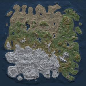 Thumbnail Rust Map: Procedural Map, Size: 5300, Seed: 460578980, 17 Monuments