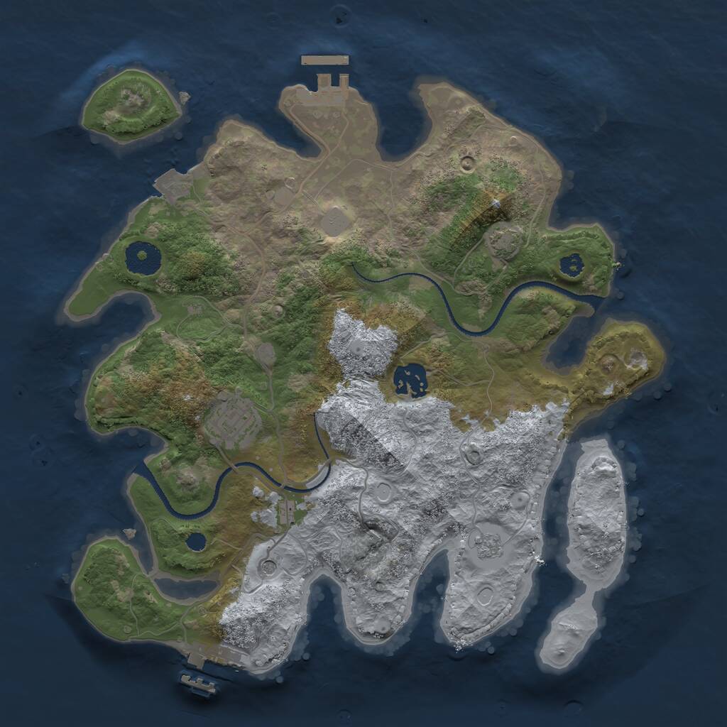 Rust Map: Procedural Map, Size: 3100, Seed: 11072024, 8 Monuments