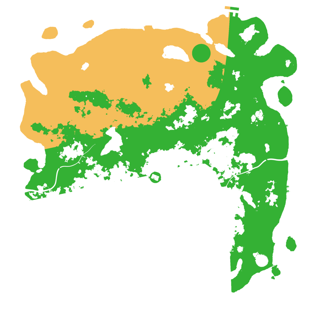 Biome Rust Map: Procedural Map, Size: 4500, Seed: 116480681