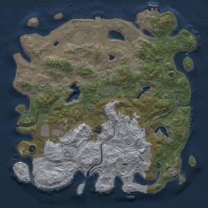 Thumbnail Rust Map: Procedural Map, Size: 4500, Seed: 116480681, 17 Monuments