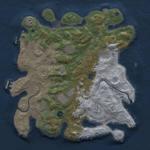 Thumbnail Rust Map: Procedural Map, Size: 3750, Seed: 1380580226, 15 Monuments