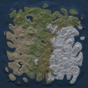 Thumbnail Rust Map: Procedural Map, Size: 5000, Seed: 19491974, 17 Monuments