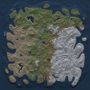 Thumbnail Rust Map: Procedural Map, Size: 5000, Seed: 19491974, 17 Monuments