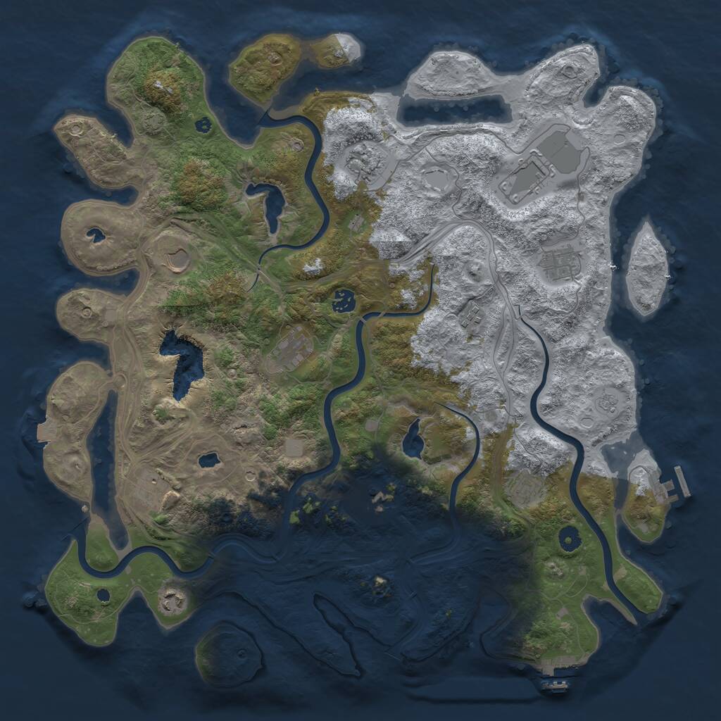 Rust Map: Procedural Map, Size: 4500, Seed: 20241107, 17 Monuments