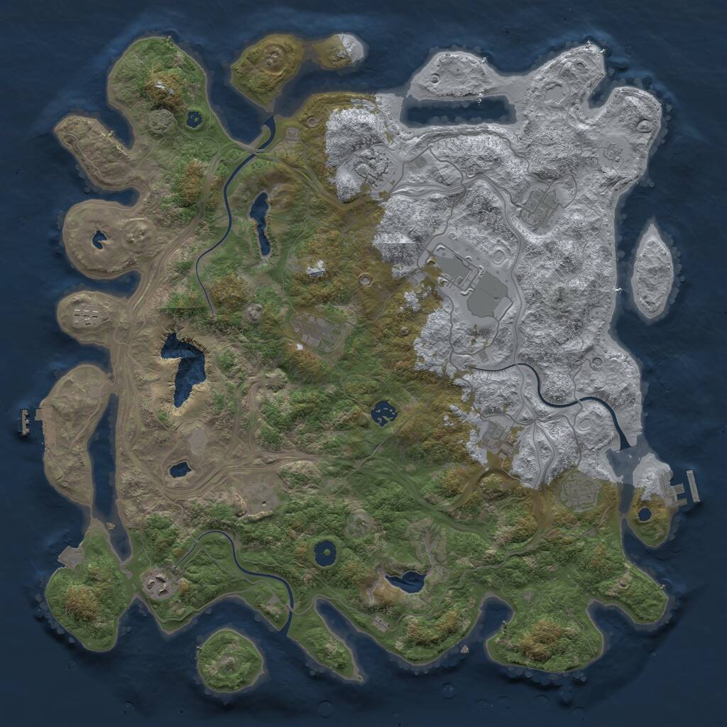 Rust Map: Procedural Map, Size: 4500, Seed: 20241107, 16 Monuments