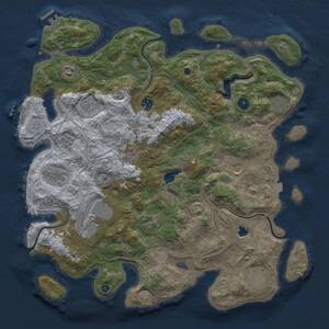 Thumbnail Rust Map: Procedural Map, Size: 4250, Seed: 1715983463, 17 Monuments