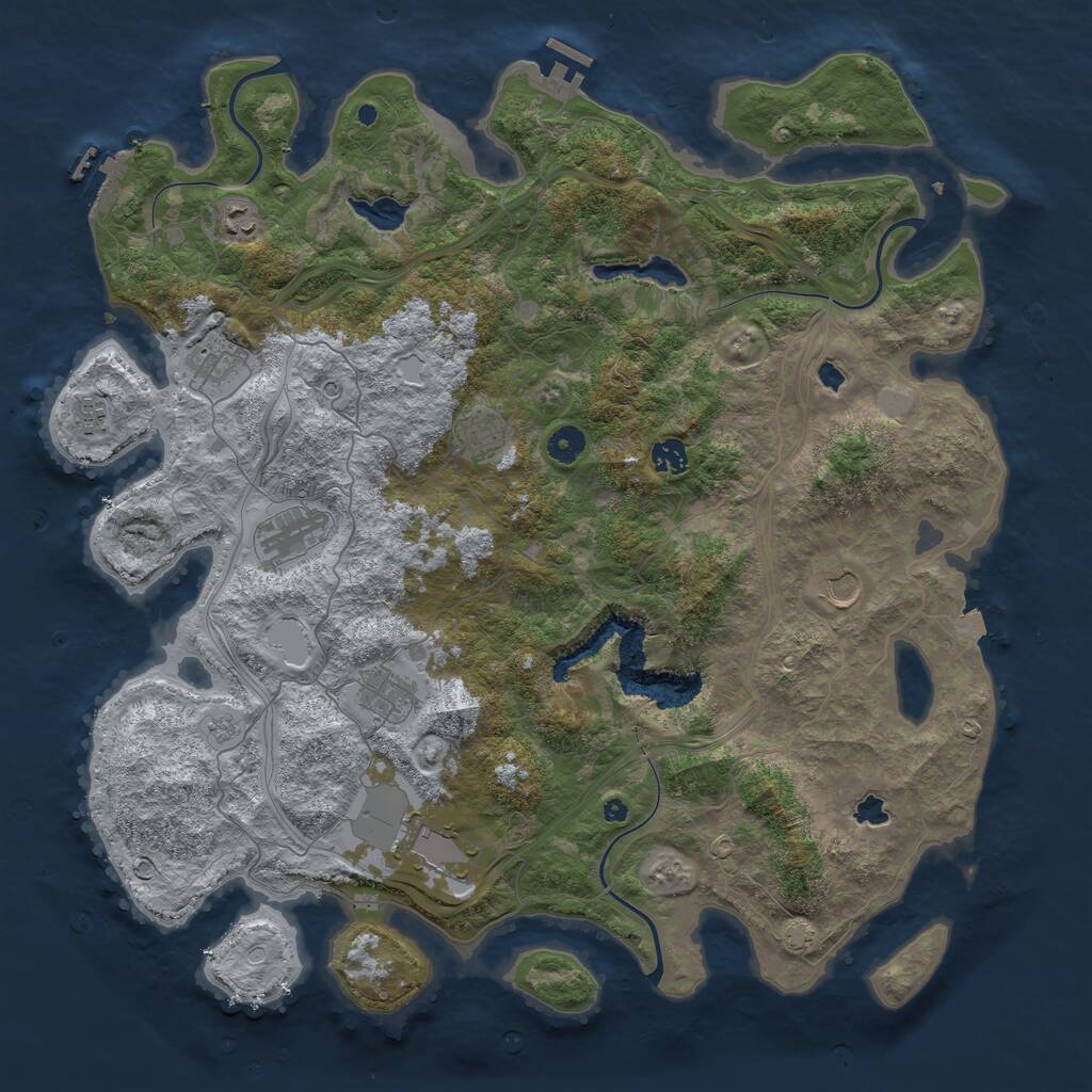 Rust Map: Procedural Map, Size: 4500, Seed: 759776049, 15 Monuments