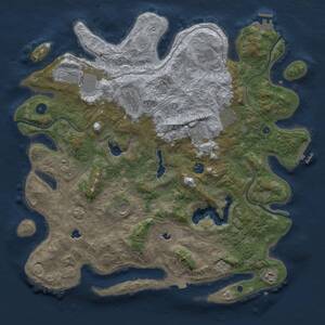 Thumbnail Rust Map: Procedural Map, Size: 4500, Seed: 311878950, 16 Monuments