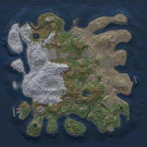 Thumbnail Rust Map: Procedural Map, Size: 3500, Seed: 1437829355, 13 Monuments