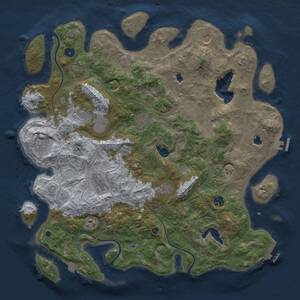 Thumbnail Rust Map: Procedural Map, Size: 4500, Seed: 538126055, 17 Monuments