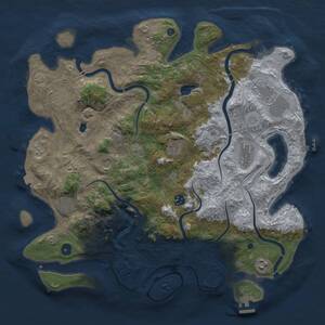 Thumbnail Rust Map: Procedural Map, Size: 4250, Seed: 37488629, 15 Monuments